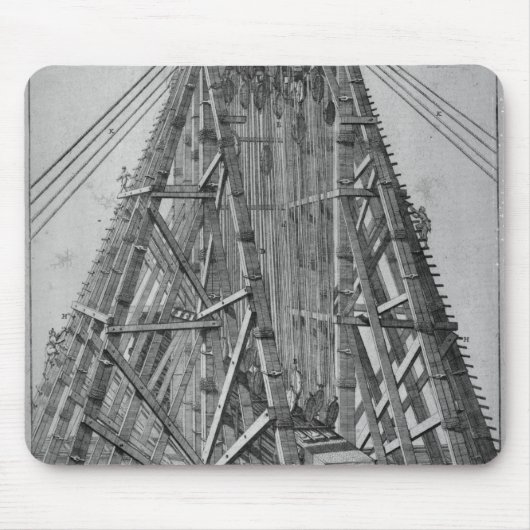 古代エジプトのオベリスクの建設 マウスパッド (正面)