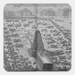 古代エジプトのオベリスクを建てる スクエアシール