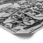 古代エジプトのオベリスクを建てる ポスター (角)