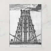 古代エジプトのオベリスクを建てる ポストカード (正面)