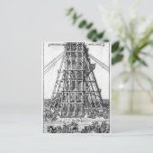 古代エジプトのオベリスクを建てる ポストカード (スタンド正面)