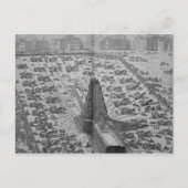 古代エジプトのオベリスクを建てる ポストカード (正面)