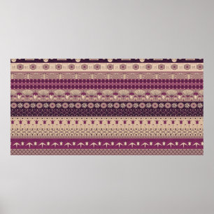 古代エジプトのオーナメント部族のシームレスなパターン。 ポスター