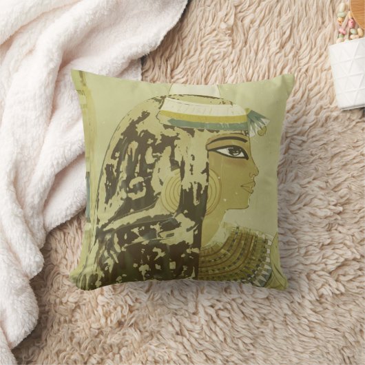 古代エジプトのクイーンヘアドヴィンテージ旅行 クッション (ブランケット)