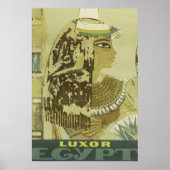 古代エジプトのクイーンヴィンテージルクソール旅行 ポスター (正面)