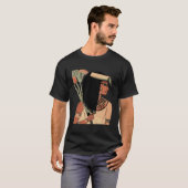 古代エジプトのケメットアートブラックケメティッククイーン Tシャツ (正面フル)