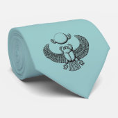 古代エジプトのスカラブ黒白 ネクタイ (ロール)