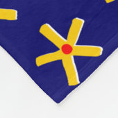 古代エジプトのスタイルスターパターンv2 -深い海軍 フリースブランケット (角)