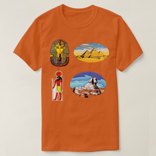 古代エジプトのステッカーパック Tシャツ (デザイン正面)