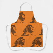 古代エジプトのスフィンクスはっきりしたオレンジと茶色 エプロン (正面)