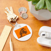 古代エジプトのスフィンクスはっきりしたオレンジと茶色 キーホルダー