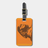 古代エジプトのスフィンクスはっきりしたオレンジと茶色 ラゲッジタグ (正面縦)