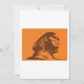 古代エジプトのスフィンクス 大胆なオレンジと茶色 招待状 (正面)