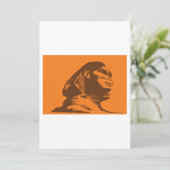 古代エジプトのスフィンクス 大胆なオレンジと茶色 招待状 (スタンド正面)