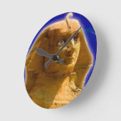 古代エジプトのスフィンクスatギザアートデザイン ラウンド壁時計 (傾斜)