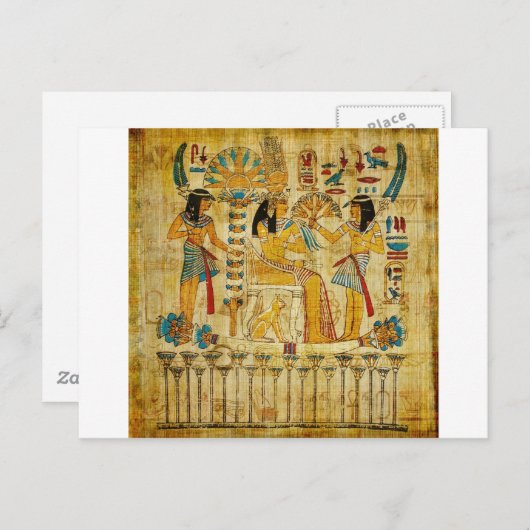 古代エジプトのタペストリー絵巻ハイログリフィクス ポストカード (正面/裏面)