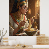 古代エジプトのハトシェプスト女王のラーメン Funny Ancient Egyp ポスター (キッチン)