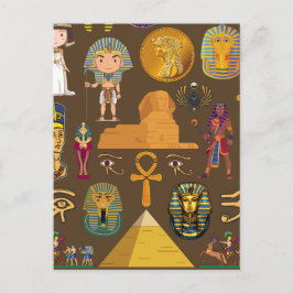 古代エジプトのヒエログリフ - パターンシンボル ポストカード
