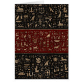 古代エジプトのヒエログリフ-黒く赤い革 (正面)