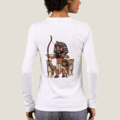 古代エジプトのヒョウを使った狩り トライブレンドTシャツ (背面)