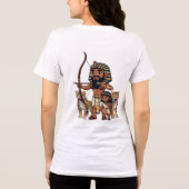 古代エジプトのヒョウを使った狩り トライブレンドＴシャツ (裏面)