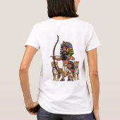 古代エジプトのヒョウを使った狩り Tシャツ (裏面)