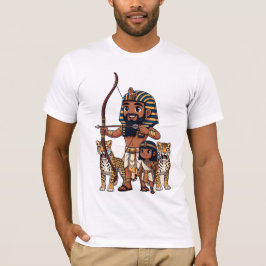 古代エジプトのヒョウを使った狩り Tシャツ