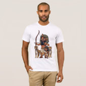 古代エジプトのヒョウを使った狩り Tシャツ (正面フル)