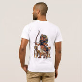 古代エジプトのヒョウを使った狩り Tシャツ (裏面フル)