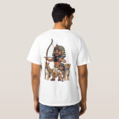 古代エジプトのヒョウを使った狩り Tシャツ (裏面フル)