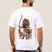 古代エジプトのヒョウを使った狩り Tシャツ (裏面)