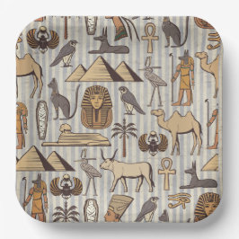古代エジプトのビンテージカルチャー、デザインアート ペーパープレート