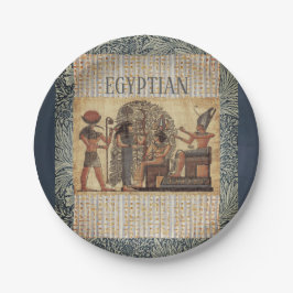 古代エジプトのビンテージカルチャー 、デザインアート ペーパープレート