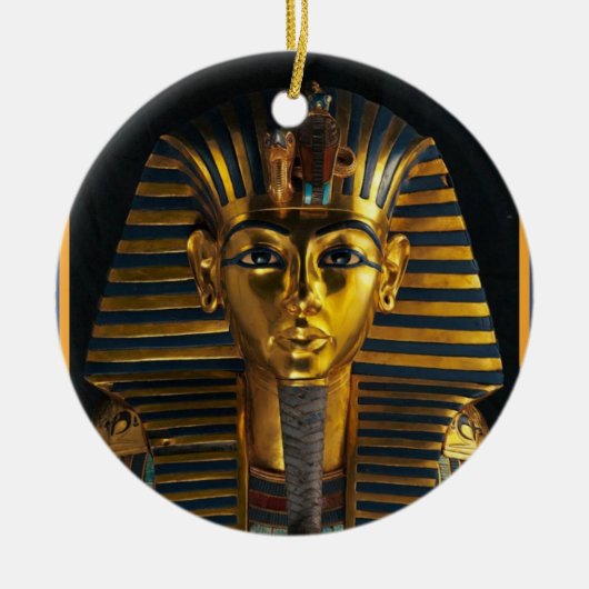 古代エジプトのファラオのマスク、ツタンカーメン王の黄金の芸術 セラミックオーナメント (正面)