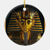 古代エジプトのファラオのマスク、ツタンカーメン王の黄金の芸術 セラミックオーナメント (裏面)