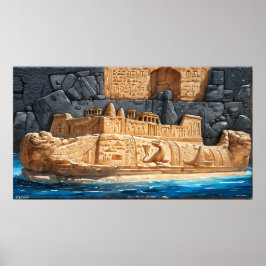 古代エジプトのファラオの葬儀 ポスター