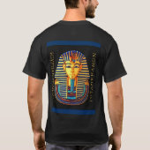 古代エジプトのファラオトゥタンカームン金ゴールドマスク Tシャツ (裏面)