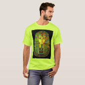 古代エジプトのファラオトゥタンカームン金ゴールドマスク Tシャツ (正面フル)