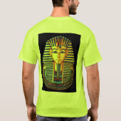 古代エジプトのファラオトゥタンカームン金ゴールドマスク Tシャツ (裏面)
