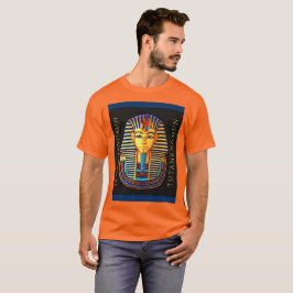 古代エジプトのファラオトゥタンカームン金ゴールドマスクT- Tシャツ