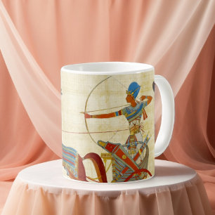 古代エジプトのファラオ暴れII馬パピルス コーヒーマグカップ