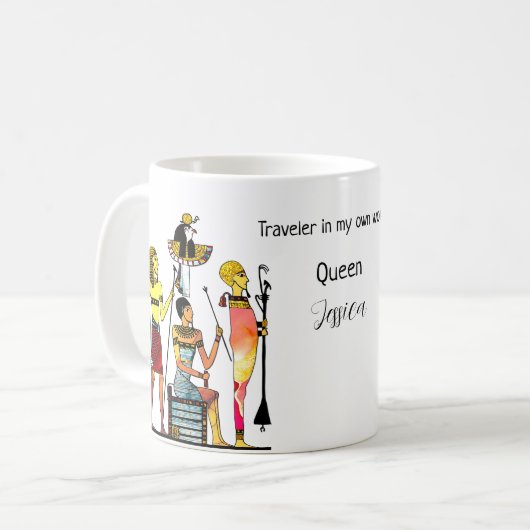 古代エジプトのファラオ様式の豪華な装飾 コーヒーマグカップ (正面左)