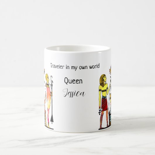 古代エジプトのファラオ様式の豪華な装飾 コーヒーマグカップ (中央)