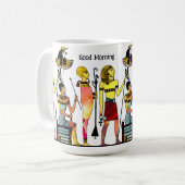 古代エジプトのファラオ様式の豪華な装飾 コーヒーマグカップ (正面左)