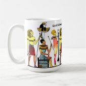 古代エジプトのファラオ様式の豪華な装飾 コーヒーマグカップ (左)