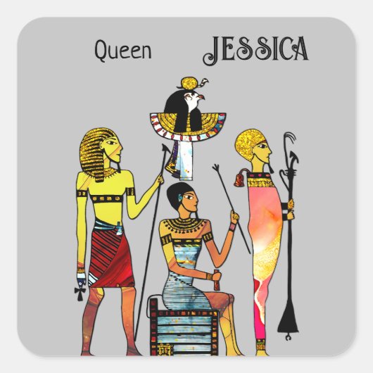 古代エジプトのファラオ様式の豪華な装飾 スクエアシール (正面)