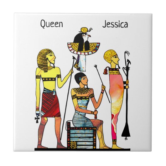 古代エジプトのファラオ様式の豪華な装飾 タイル (正面)