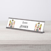 古代エジプトのファラオ様式の豪華な装飾 デスクネームプレート (正面)