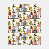 古代エジプトのファラオ様式の豪華な装飾 フリースブランケット (正面)