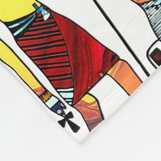 古代エジプトのファラオ様式の豪華な装飾 フリースブランケット (角)